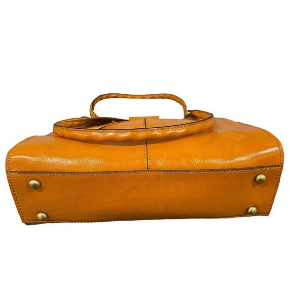 Patricia Nash Rosina Cut Out Tooled Leather Satchel Sun Yellow NEW - Picture 6 of 7